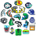 20 35PCS Fishing Shoe Decoration Charms for Clog - Fun Waterproof