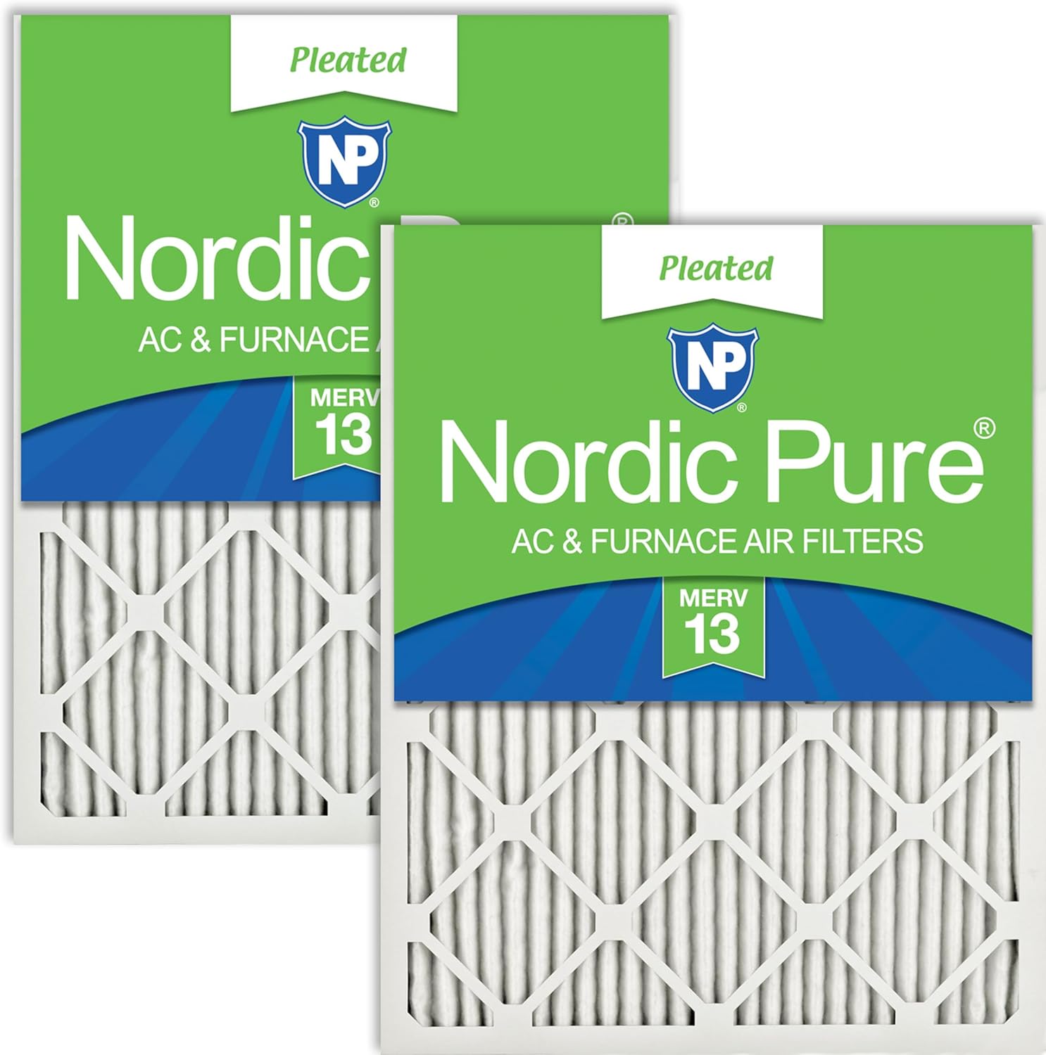 Nordic Pure 25x25x1 Pleated MERV 13 Air Filters for Clean Air