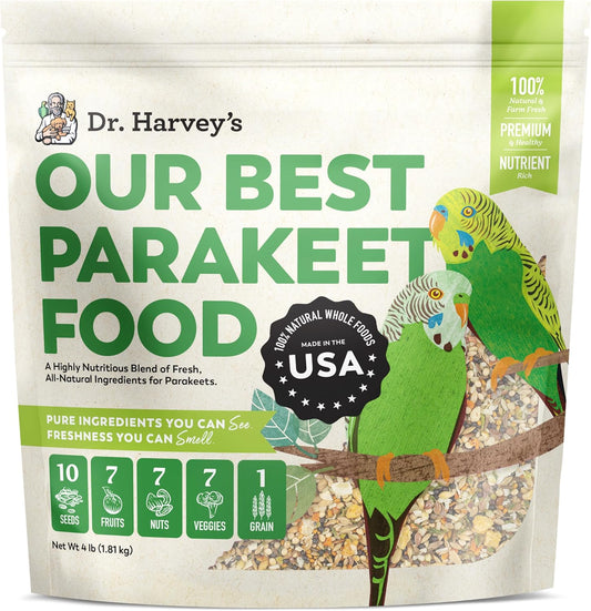 Dr. Harvey's Our Best Parakeet Food for Vibrant Budgies