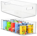 Plastic Food Storage 2 Pack Clear Container Bin with Handles