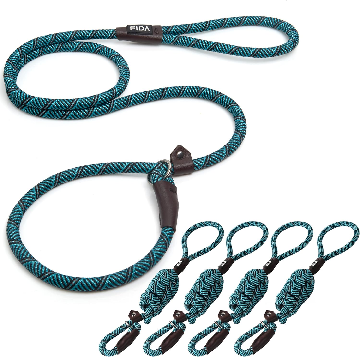 Fida Durable Heavy Duty Slip Leash Pack of 5 for All Dogs