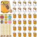 Mini Honey Jars 70 Pack for Party Favors - Complete Craft Set