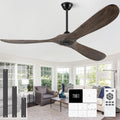 Eliora 72in Ceiling Fan Without Light - Quiet DC Motor for Patio