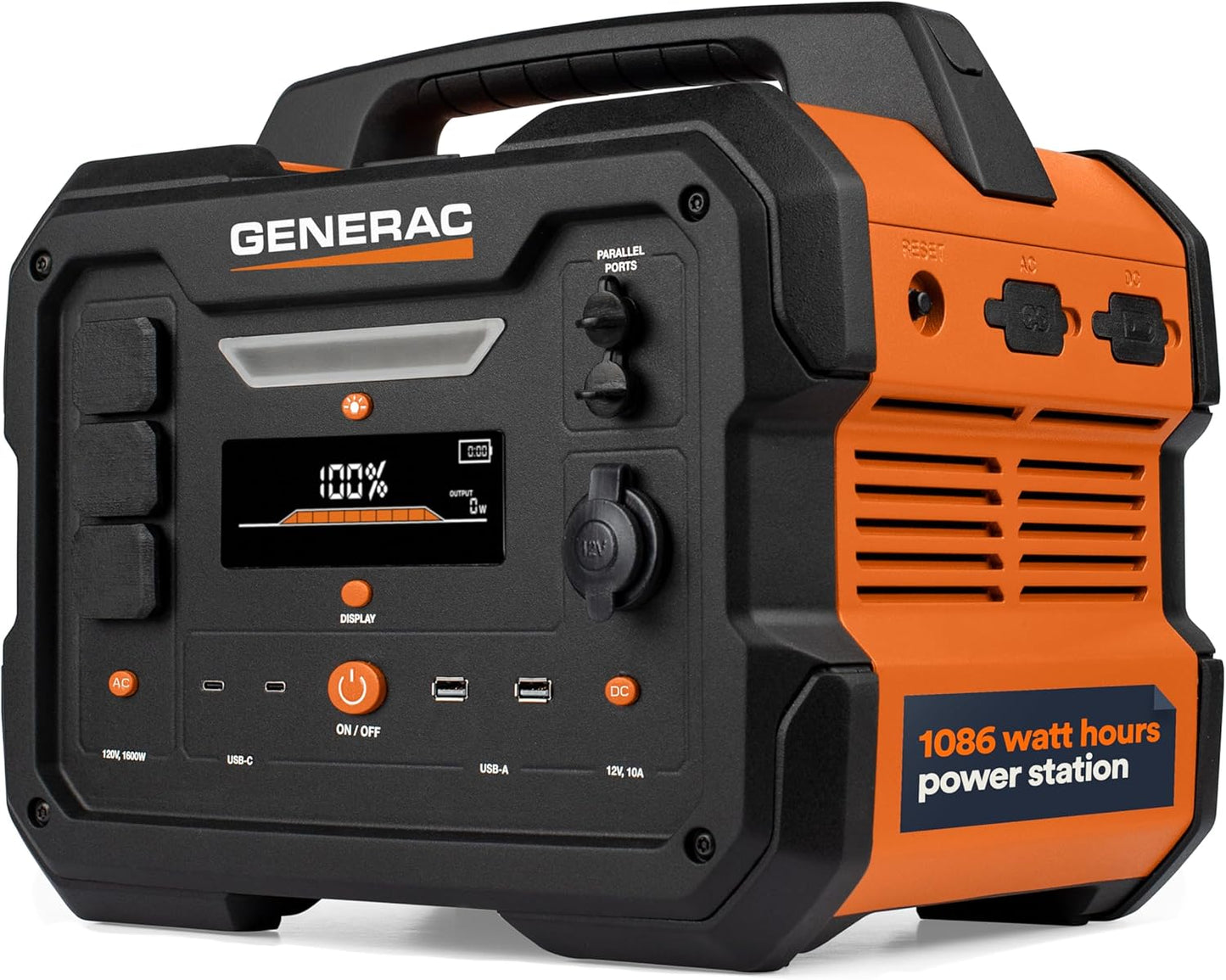 Generac Portable Power Station - Clean Energy, Wireless Charging - Compact Design