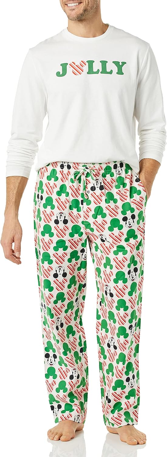 Cozy Flannel Pajama Sleep Sets for Men Featuring Disney & Marvel