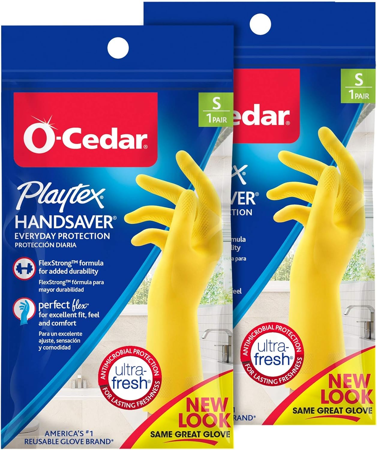 Playtex HandSaver Cleaning Gloves - Small, 2 pairs