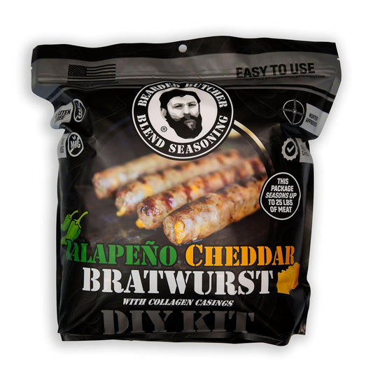 Bearded Butchers Jalapeno Cheddar Bratwurst DIY Kit for Home