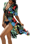 Ekouaer Women's Swimwear Cover Up - Flowy Open Front Beach Kimono