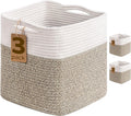 11x11 Cube Storage Bins 3-Pack - Rope Woven Toy & Shelf Baskets