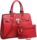 Dasein Women Handbag and Purse Tote with Matching Clutch - Structured
