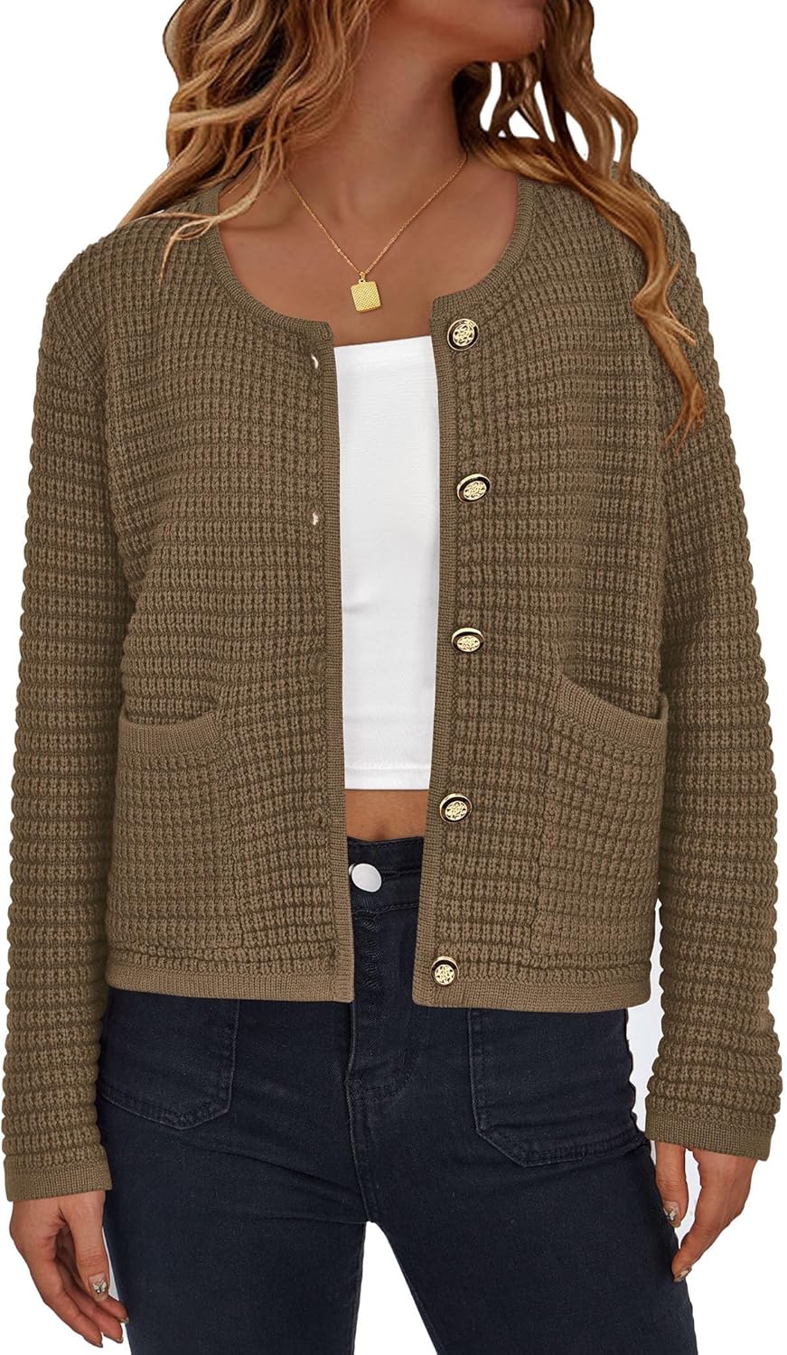 PRETTYGARDEN Women Knit Cardigan Sweaters for Fall Fashion