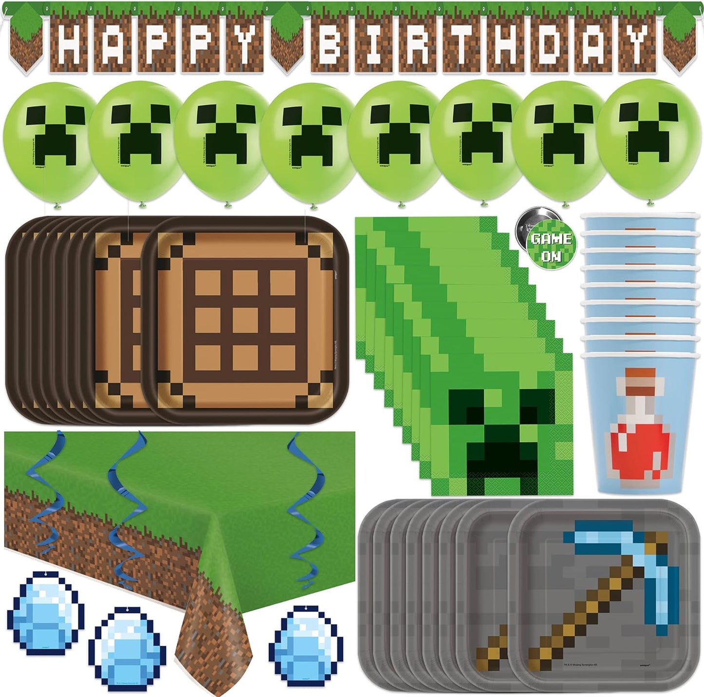 Mega Minecraft Party Supplies Set for Unforgettable Birthdays