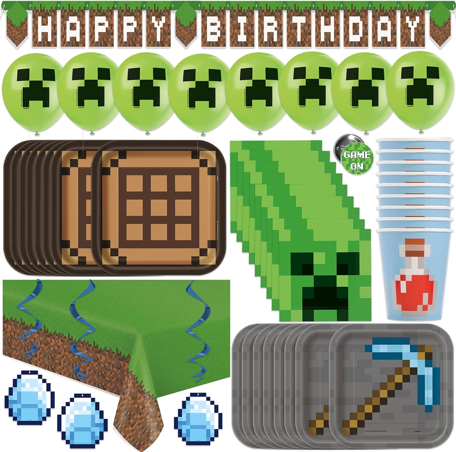 Mega Minecraft Party Supplies Set for Unforgettable Birthdays