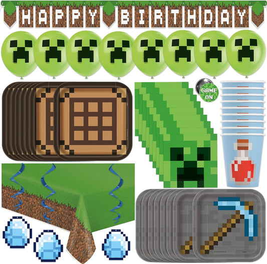Mega Minecraft Party Supplies Set for Unforgettable Birthdays