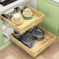 Pull Out Cabinet Organizer Soft Close Wooden Slide Out Drawers