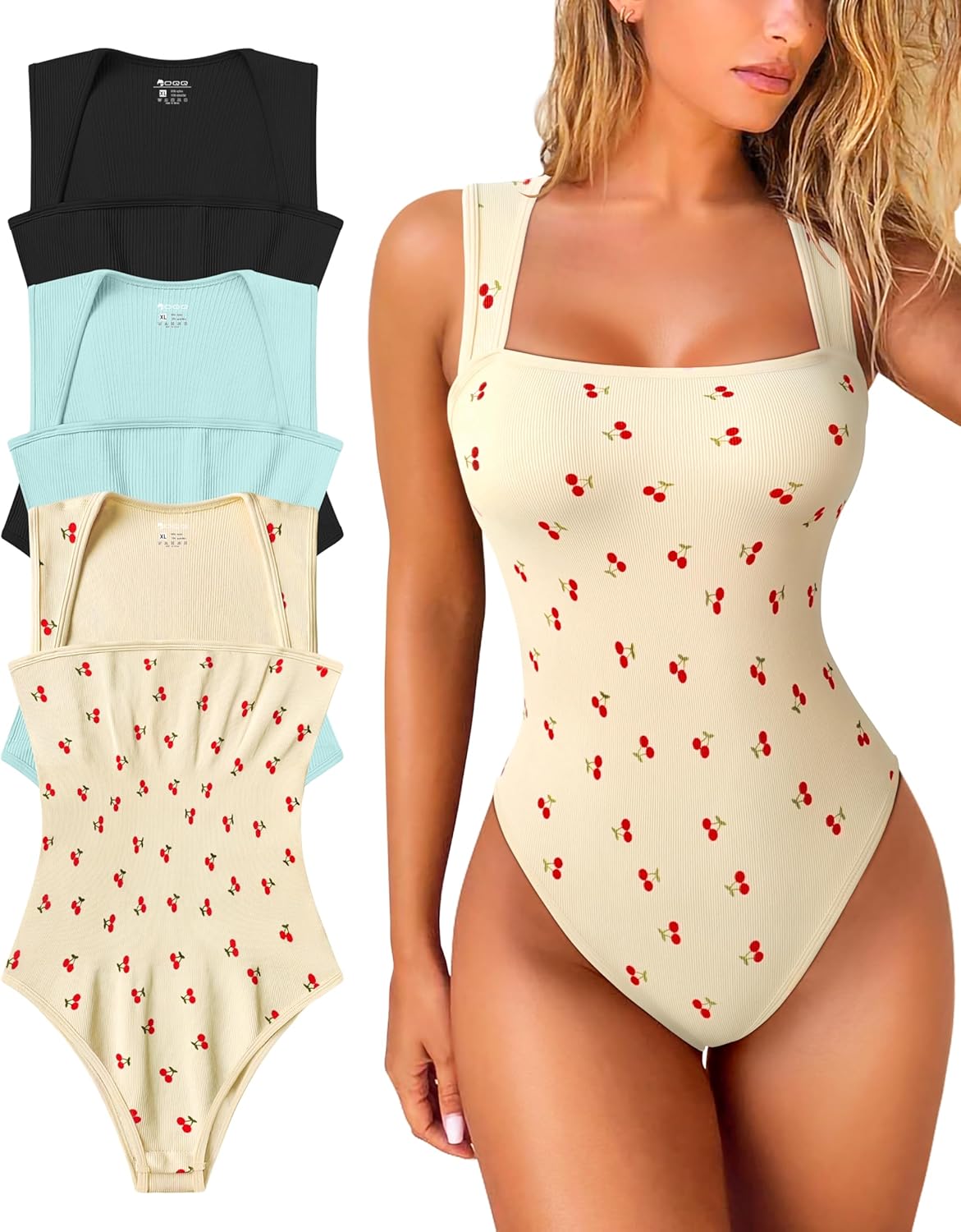 OQQ Women's 3 Piece Bodysuits for Sexy Style and Comfort