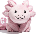 Brease 5 lb Weighted Pink Axolotl Dragon Plush - Comfort Hug