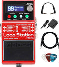 Boss RC-5 Loop Station Bundle with Power and Cables - Compact Looper