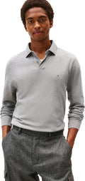 Tommy Hilfiger Men's Long Sleeve Polo Shirt - Regular Fit Shirts