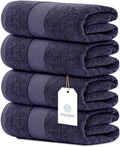 White Classic Luxury Bath Towels Set of 4 Large - Plush 700 GSM Luxury