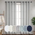 Grey Curtains 108 in Long Set of 2 Panels - Semi Sheer Light Filtering