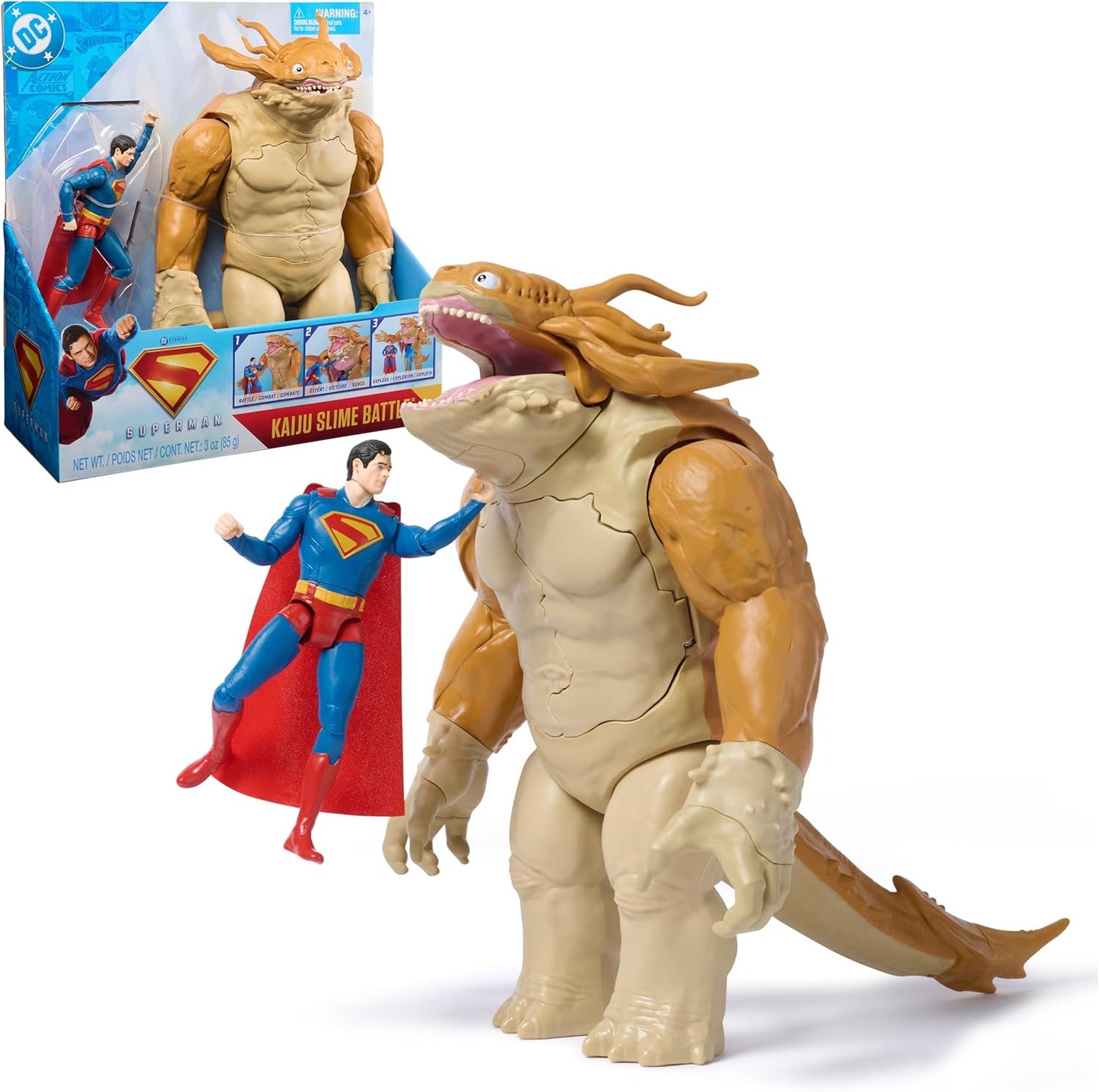 Superman Vs. Kaiju Slime Battle Action Figure Playset for Kids
