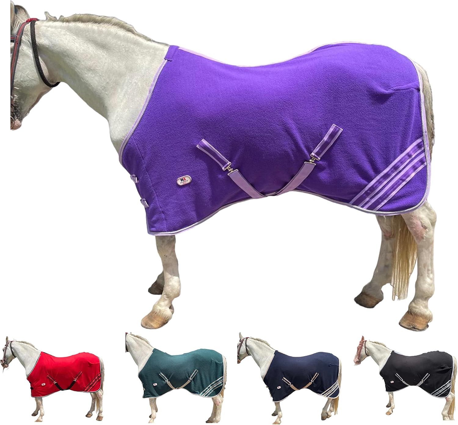 Purple Anti Pill Fleece Horse Blanket 78