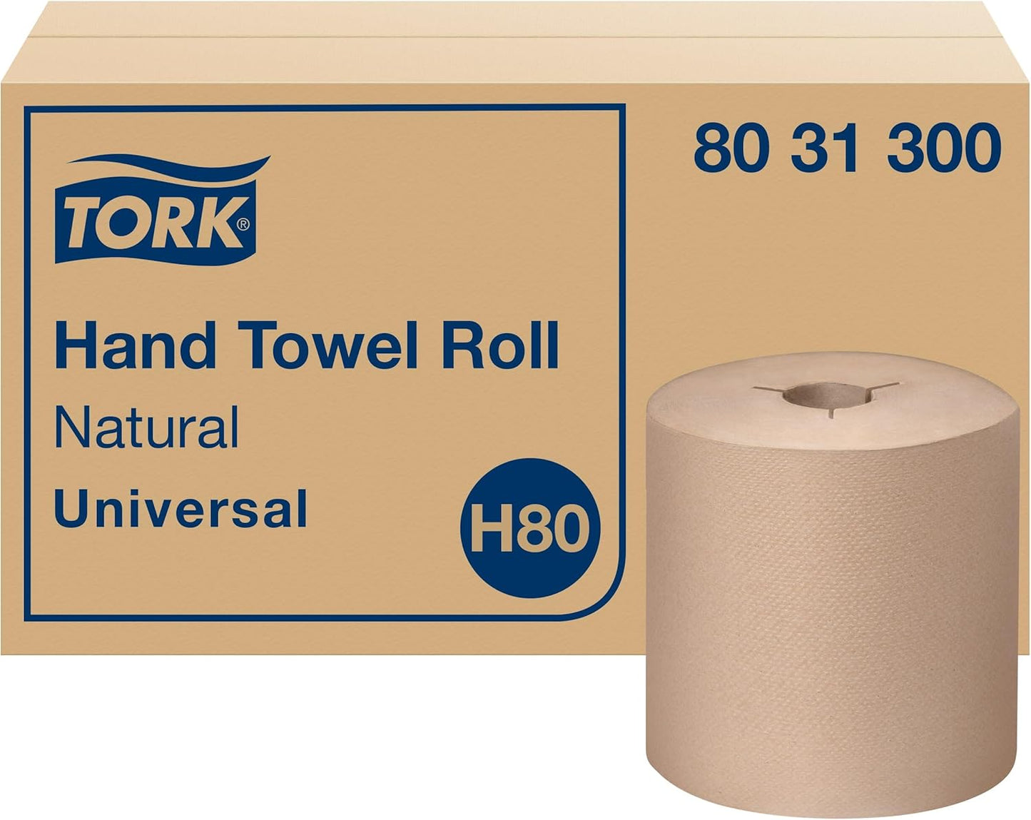 Tork Hand Towel Roll Natural H80 - 100% Recycled Fiber Rolls