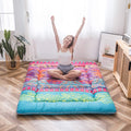 Bohemian Futon Floor Mattress Queen - Portable Tatami Style