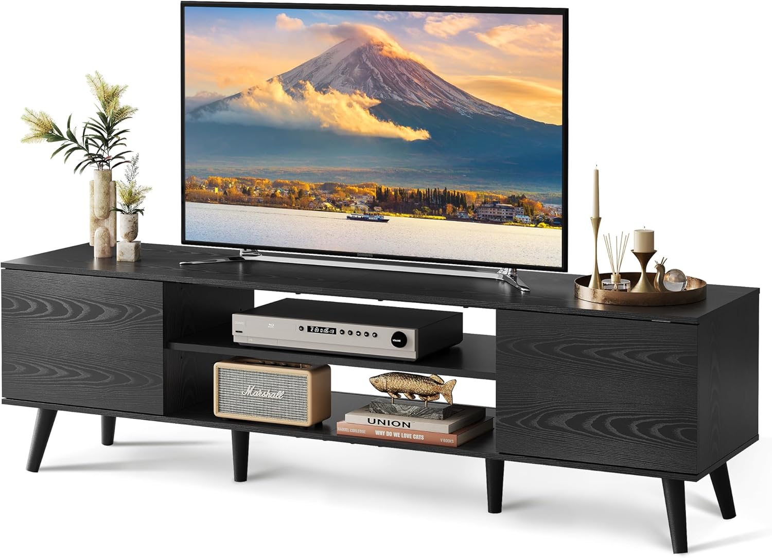 WLIVE Mid-Century Modern TV Stand for TVs up to 70 in