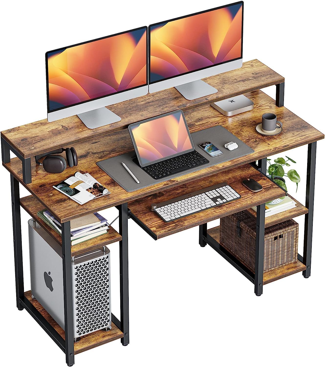 CubiCubi Computer Desk with Keyboard Tray for Home Office