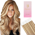 Balayage Blonde Tape in Hair Extensions 18in 20Pcs - Natural