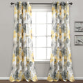 Leah Floral Sheer Curtain Panels 52 in x 84 in Pair - Brighten Rooms