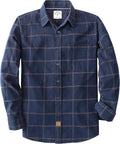 Dubinik Flannel Shirt for Men Plaid Button Down Long (Style LQPQ)