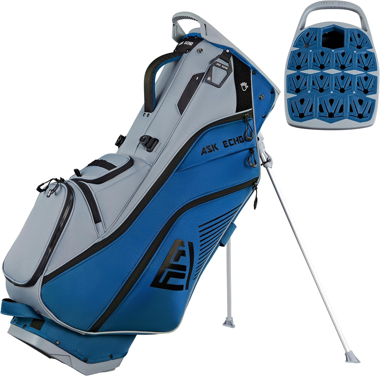 Quiet Hybrid Stand Bag with 14 Way Dividers for Golfers