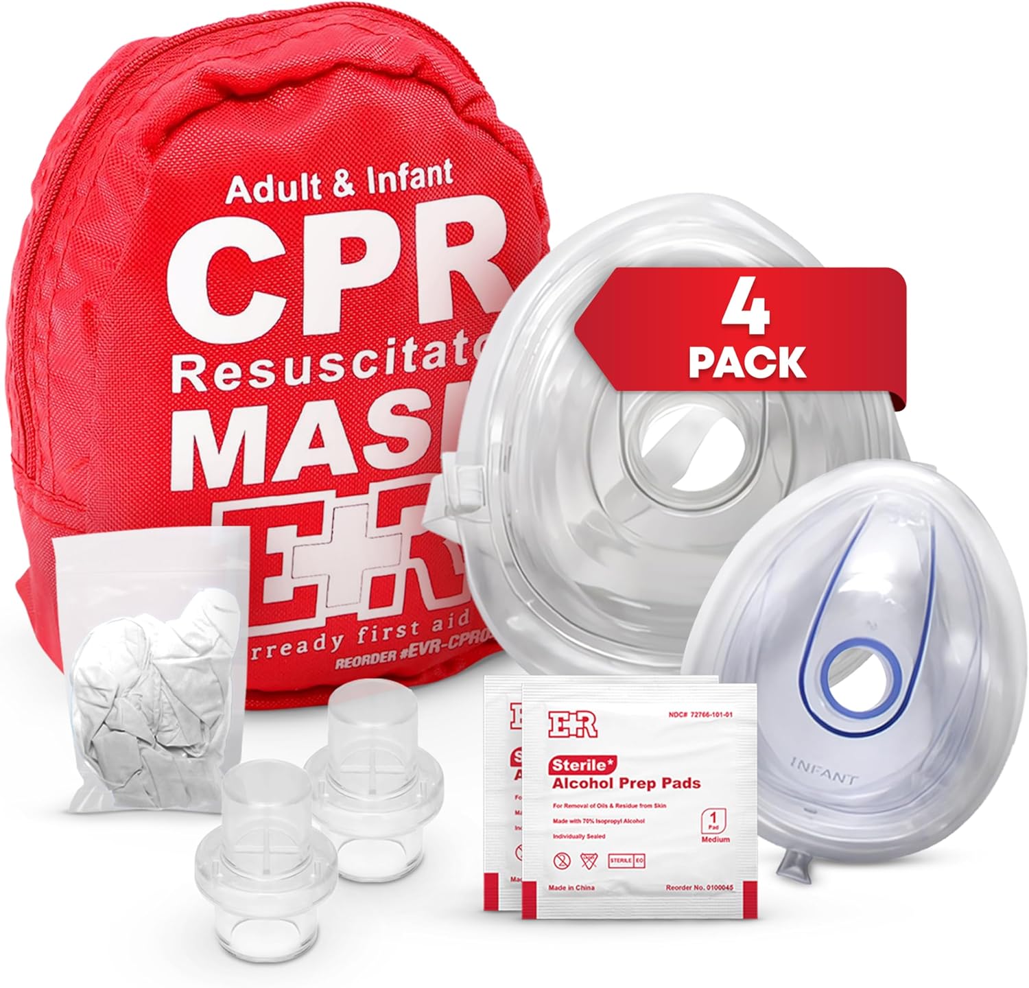 Adult and Infant CPR Mask Combo Kit for First Responders