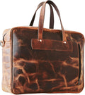 16 Inch Leather Briefcases Laptop Messenger Bag - Vintage Office