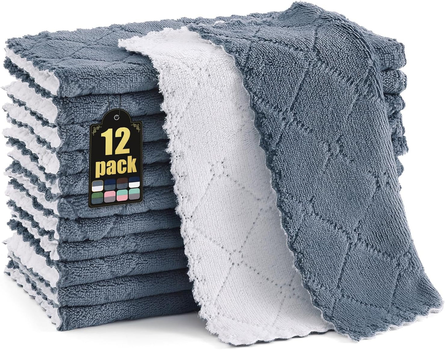 Dual-Tone Super Absorbent Kitchen Cloths by Mordimy