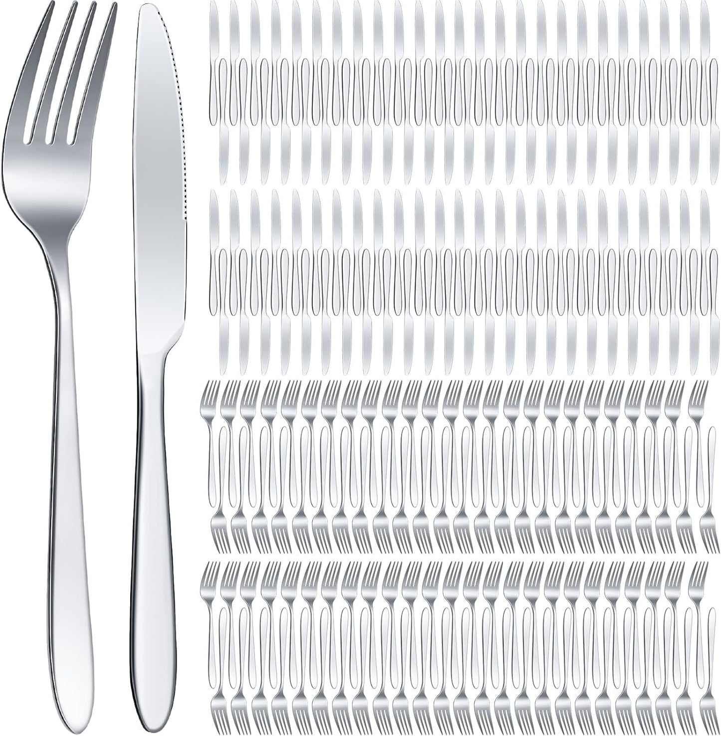 Nuenen 150 Pcs Stainless Steel Cutlery Set for Home Dining