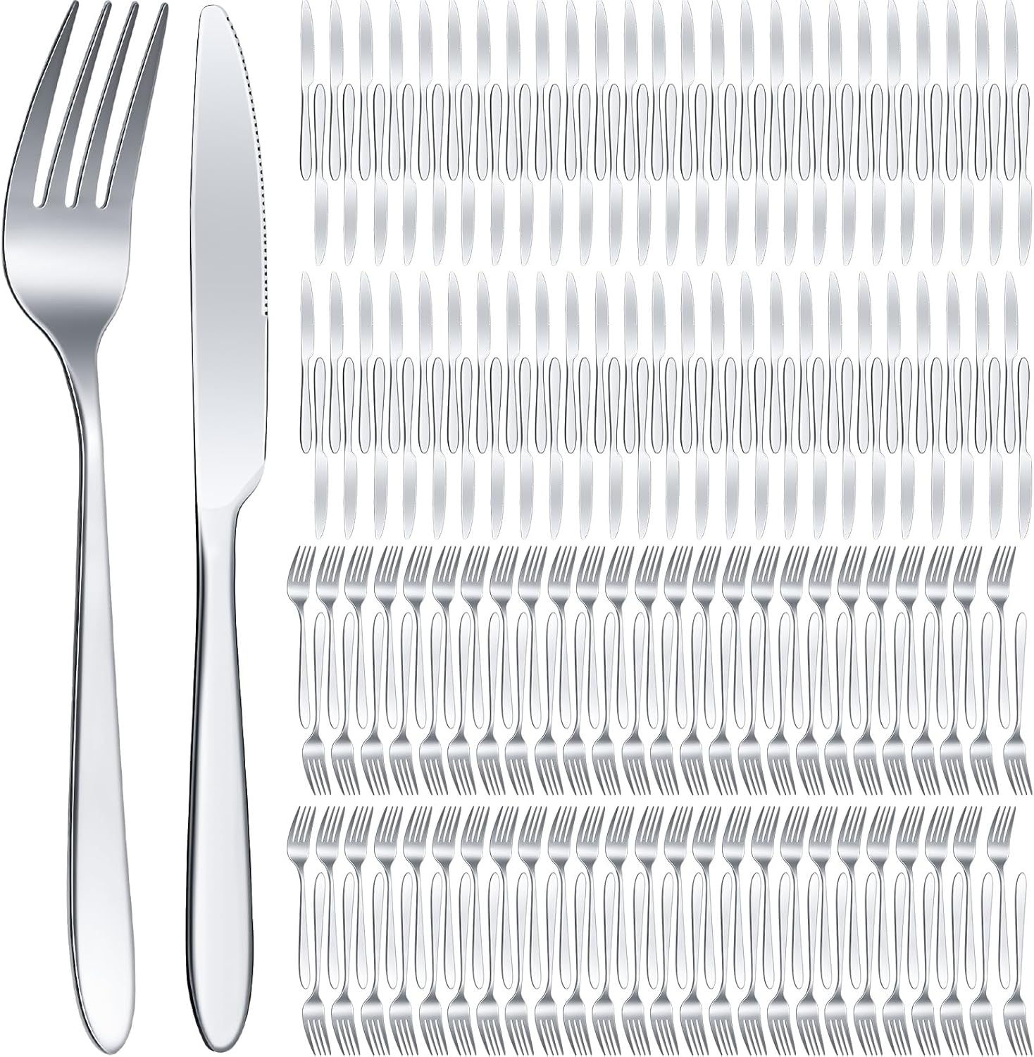 Nuenen 150 Pcs Stainless Steel Cutlery Set for Home Dining