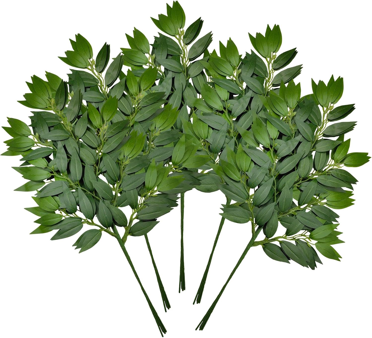 36Pcs Italian Ruscus Greenery Stems for DIY Wedding Decor
