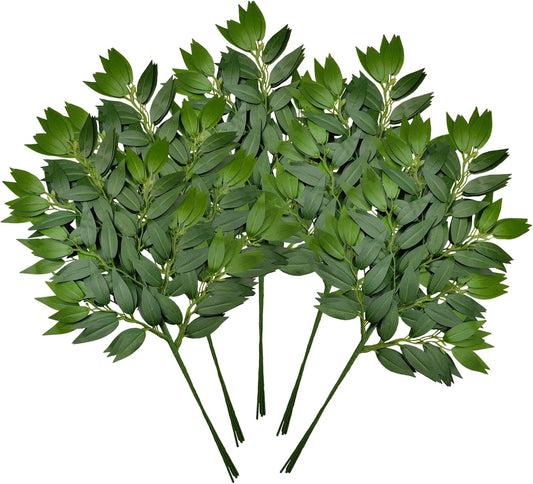 36Pcs Italian Ruscus Greenery Stems for DIY Wedding Decor