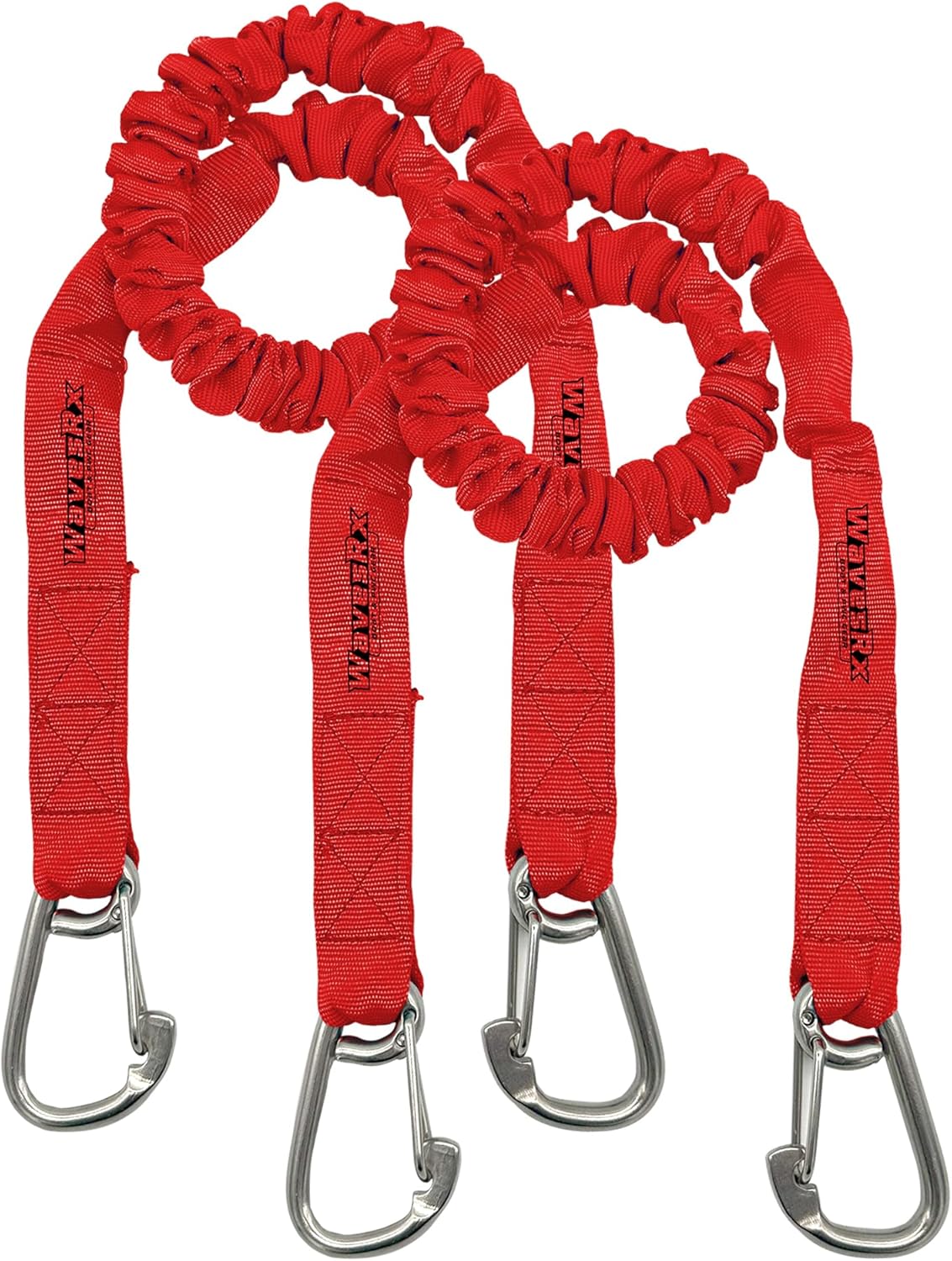 DockingPal Premium Flat Bungee Dock Lines for Boats - Elastic Rope