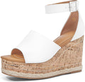 Women's Braided Wedge Platform Espadrille Sandals - Cork Sole
