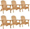 Yaheetech Folding Adirondack Chair Set of 6 Outdoor Comfort