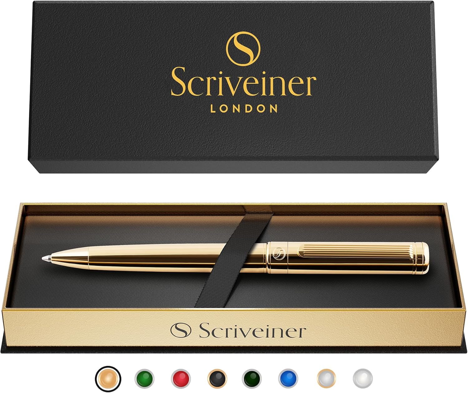 Scriveiner Gold Ballpoint Pen - Luxury Writing Experience