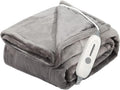 Electric Heated Blanket Throw 50 in x 60 in - Super Soft Flannel Cozy