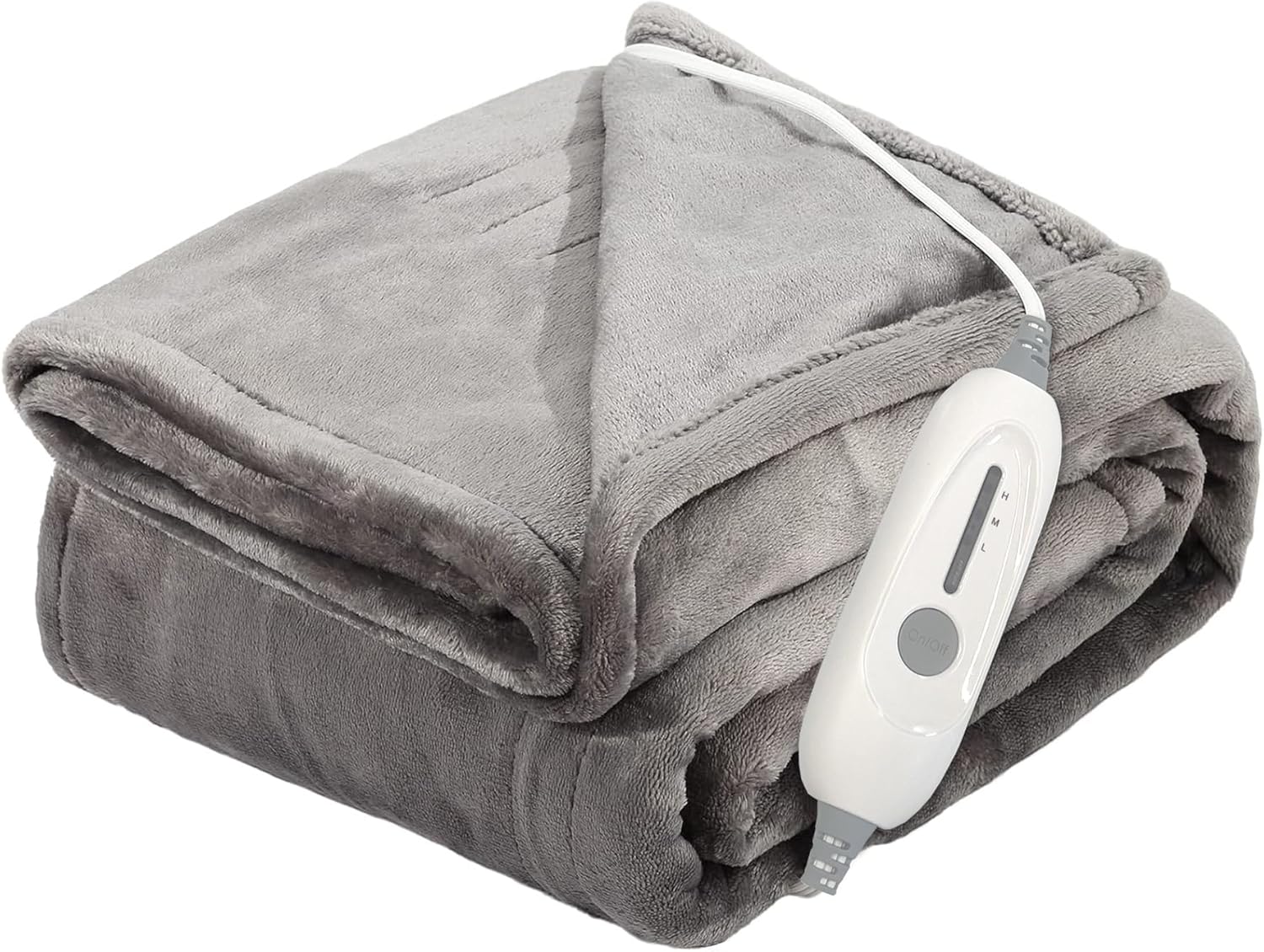 Super Soft Electric Heated Blanket, 3 Heat Levels, Auto Off, Machine Washable - Home & Office Use