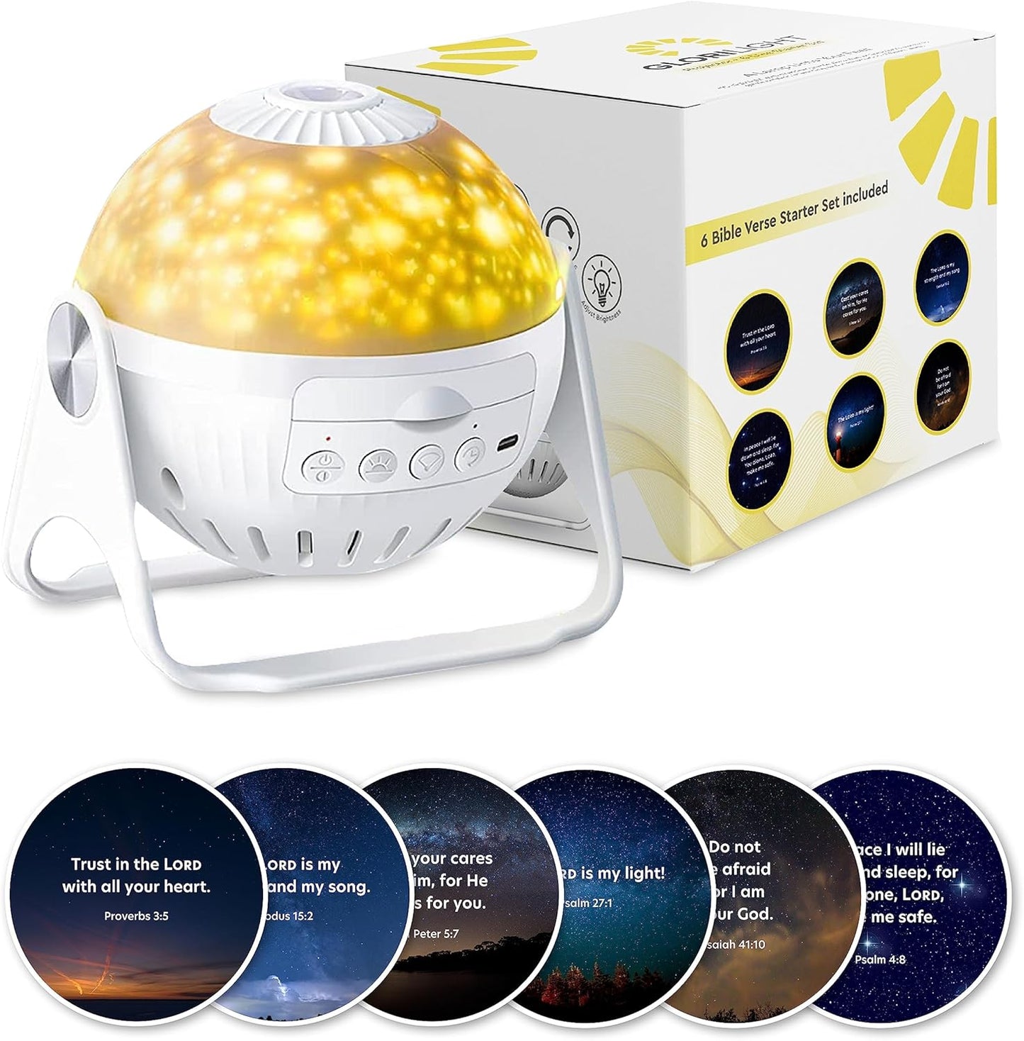 HD Projector Night-Light Starter Set for Kids' Bible Verses