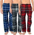 Men's 3 Pack Cotton Brushed Flannel Lounge Pants - Cozy Pack